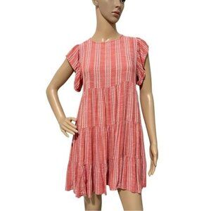 Elan Tiered Babydoll Dress Size M